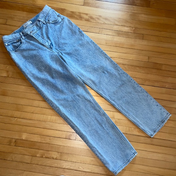 Abercrombie & Fitch The 90's Straight Ultra High Rise Crossover Waist 31/12 Reg - Picture 2 of 11